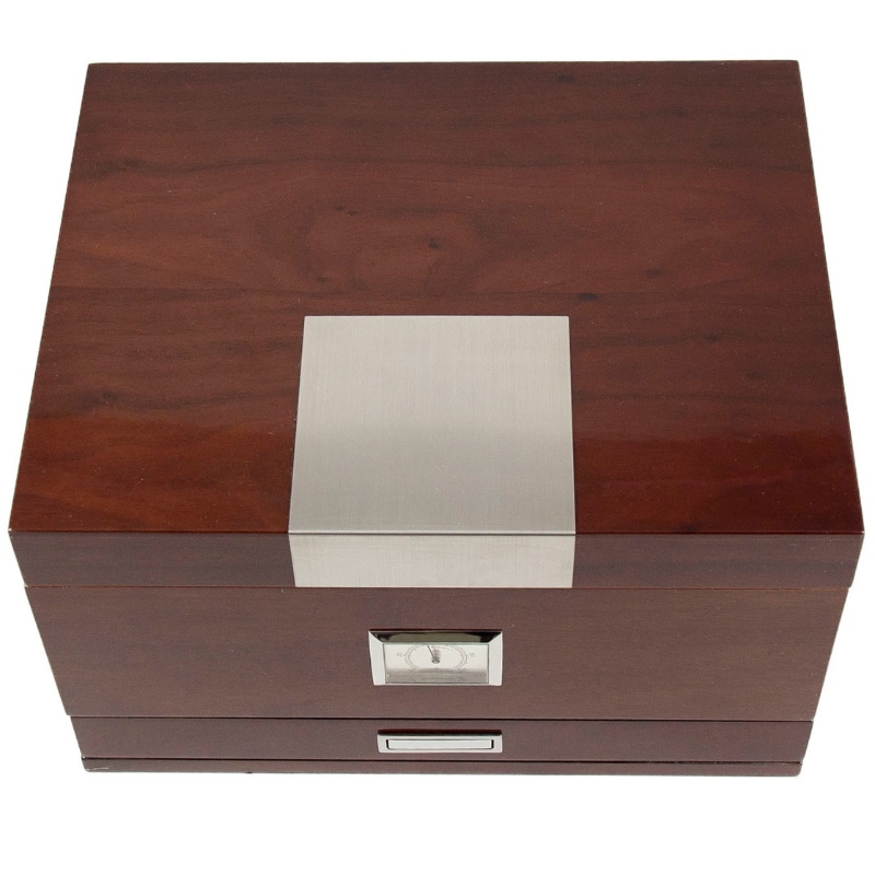 Walnut Cigar Humidor se zásuvkou